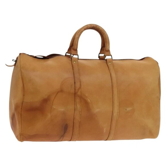LOUIS VUITTON Nomad Keepall 50 Boston Bag Vintage Beige M85391 LV Auth 139402 - Picture 1 of 16